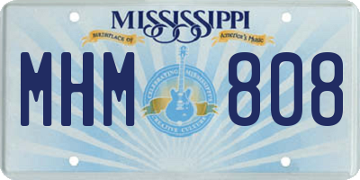 MS license plate MHM808