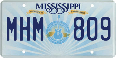 MS license plate MHM809