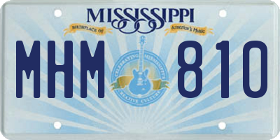 MS license plate MHM810