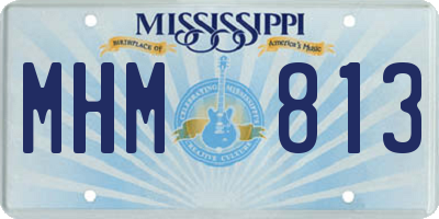 MS license plate MHM813