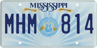 MS license plate MHM814