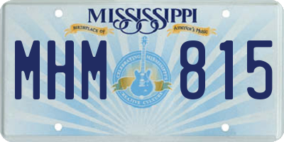 MS license plate MHM815