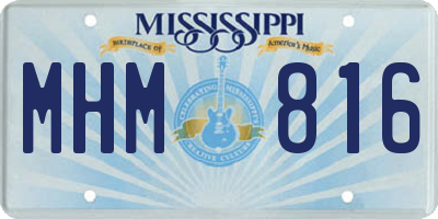 MS license plate MHM816