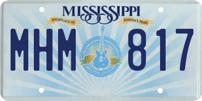 MS license plate MHM817