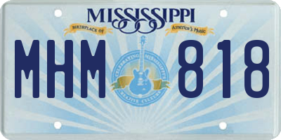 MS license plate MHM818