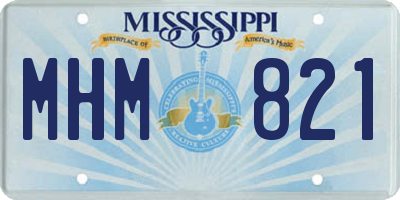 MS license plate MHM821