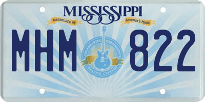 MS license plate MHM822