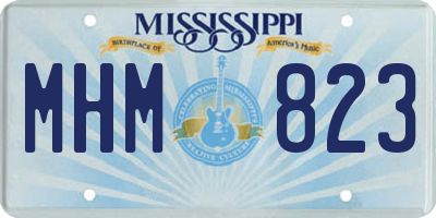 MS license plate MHM823