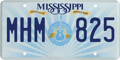 MS license plate MHM825