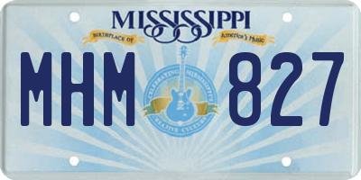 MS license plate MHM827