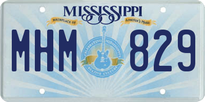 MS license plate MHM829