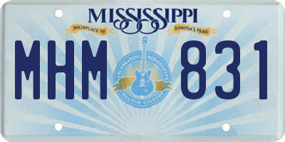 MS license plate MHM831
