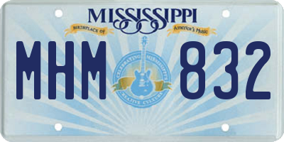 MS license plate MHM832