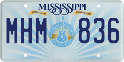 MS license plate MHM836