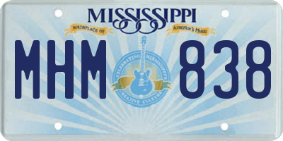MS license plate MHM838