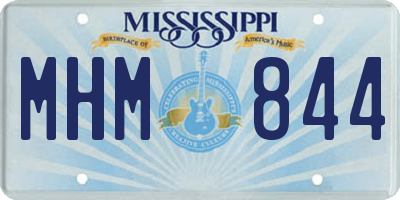 MS license plate MHM844