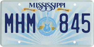 MS license plate MHM845