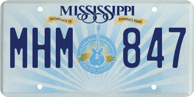 MS license plate MHM847