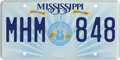 MS license plate MHM848