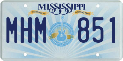 MS license plate MHM851