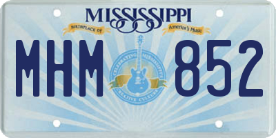 MS license plate MHM852