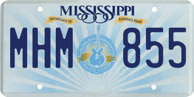 MS license plate MHM855