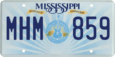 MS license plate MHM859