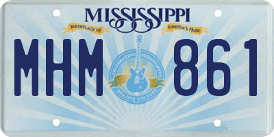 MS license plate MHM861