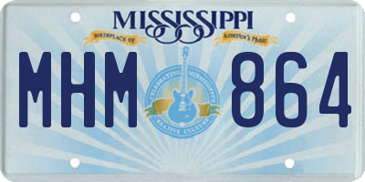 MS license plate MHM864