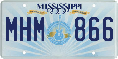 MS license plate MHM866