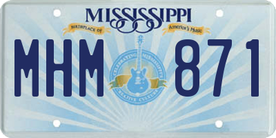 MS license plate MHM871