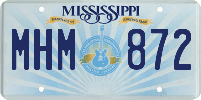 MS license plate MHM872