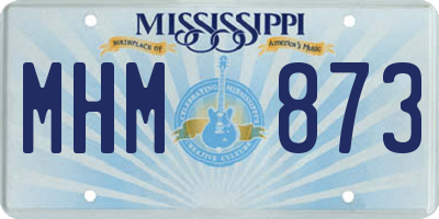 MS license plate MHM873