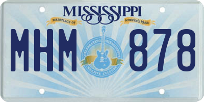 MS license plate MHM878