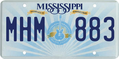 MS license plate MHM883