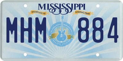 MS license plate MHM884