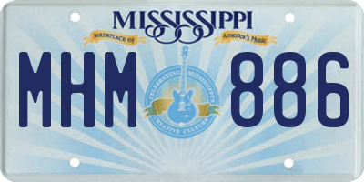 MS license plate MHM886
