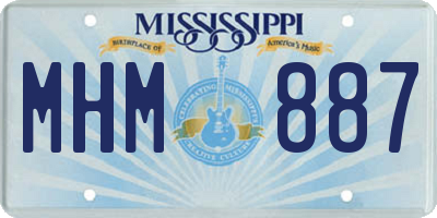 MS license plate MHM887