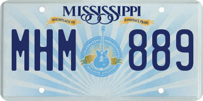 MS license plate MHM889