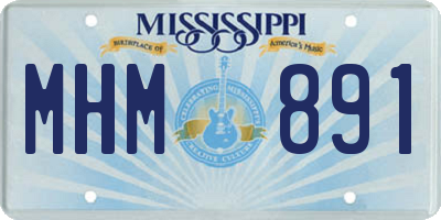 MS license plate MHM891