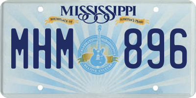 MS license plate MHM896