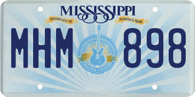 MS license plate MHM898