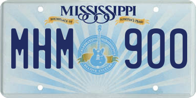MS license plate MHM900
