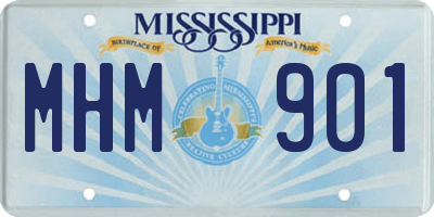 MS license plate MHM901