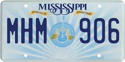 MS license plate MHM906