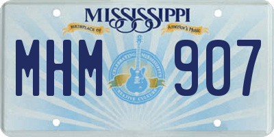 MS license plate MHM907