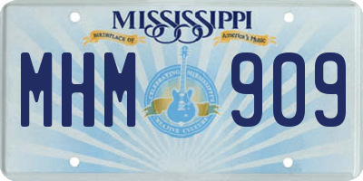 MS license plate MHM909