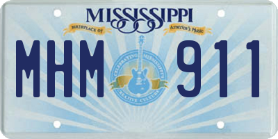 MS license plate MHM911
