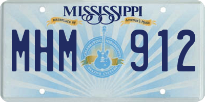 MS license plate MHM912