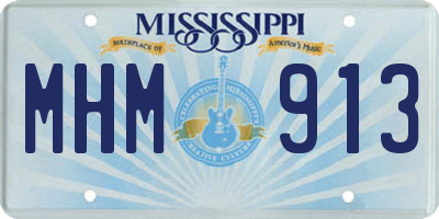 MS license plate MHM913